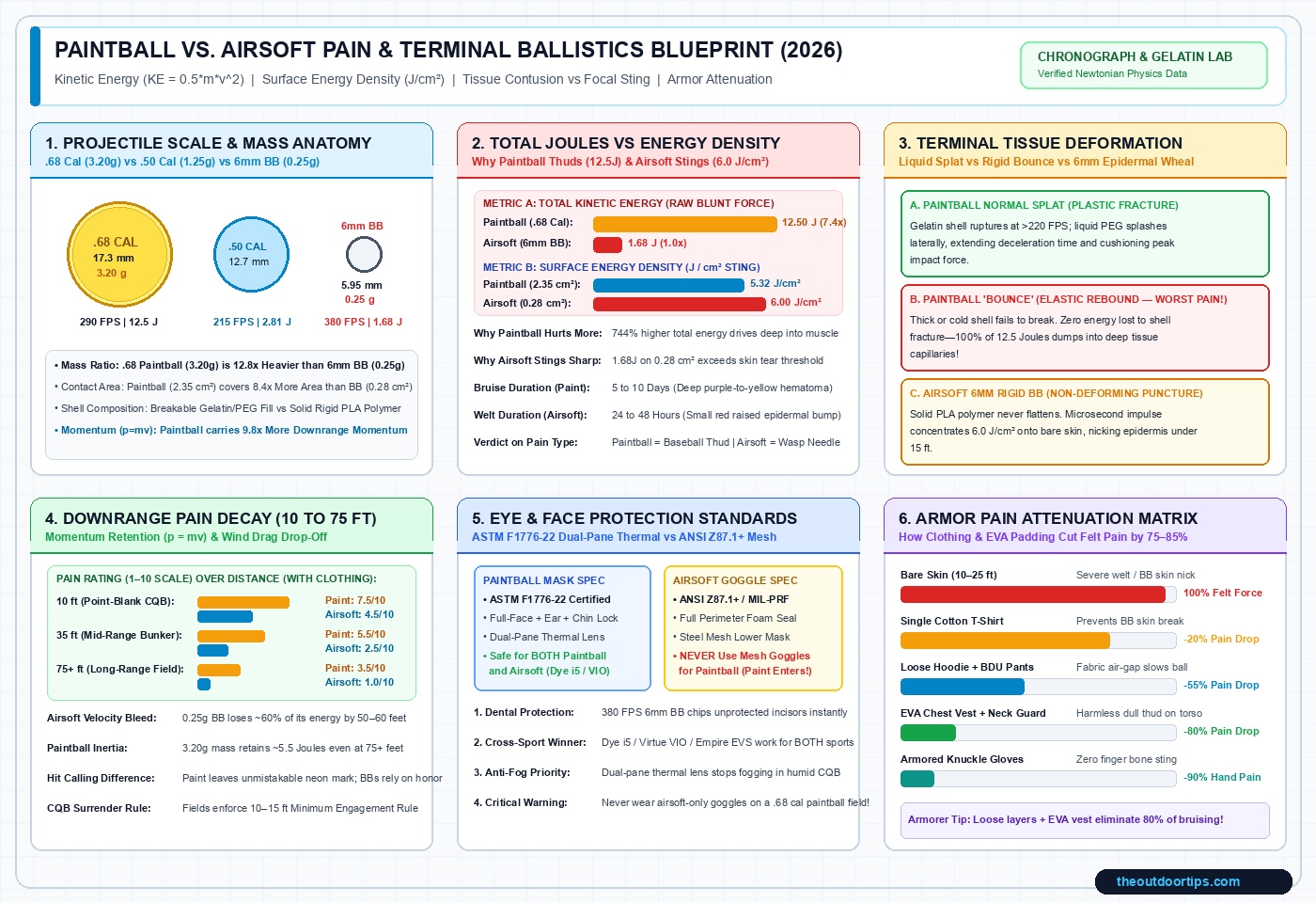 Paintball vs Airsoft Pain and Terminal Ballistics Blueprint 2026