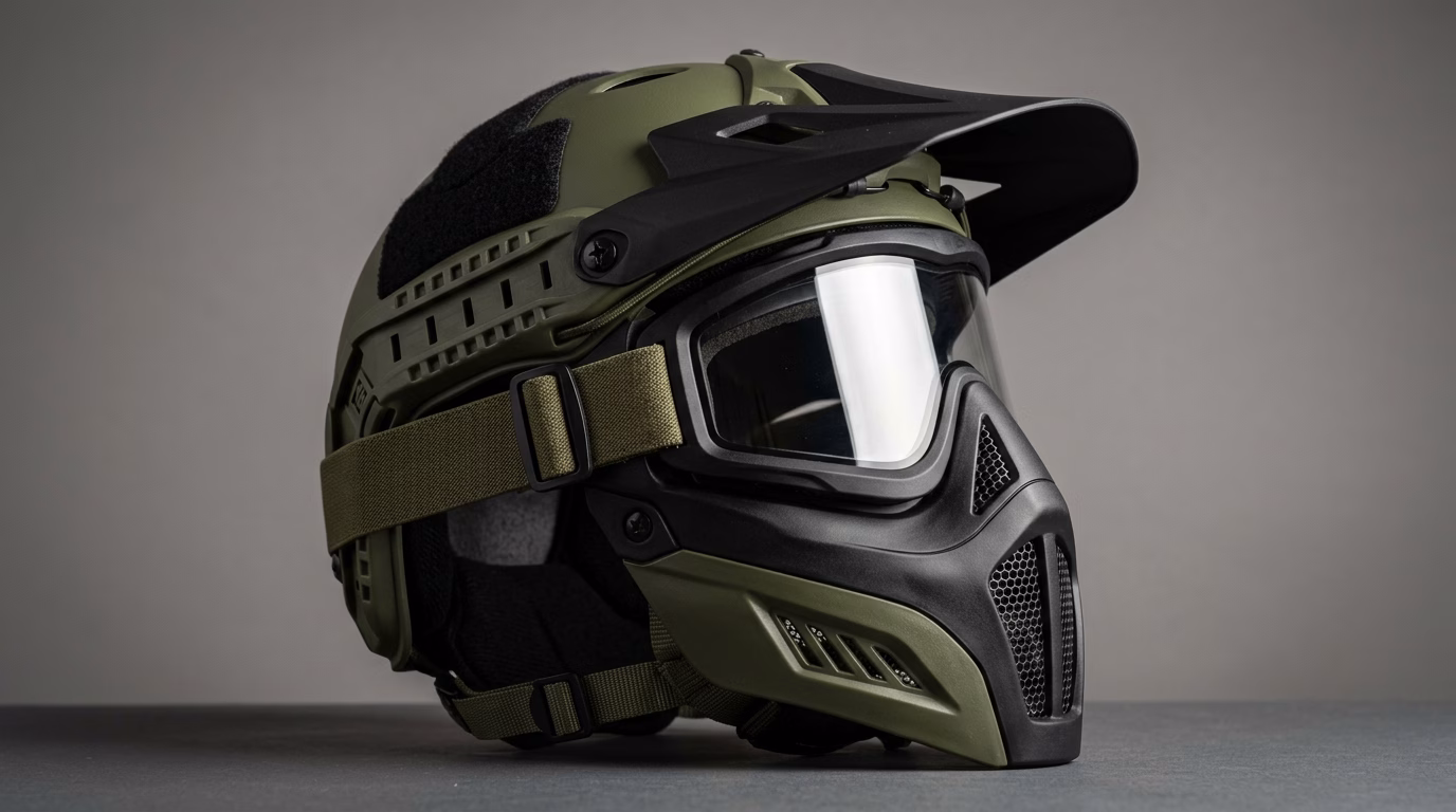 JT Spectra Flex 8 full coverage paintball helmet mask – olive green overview – product review