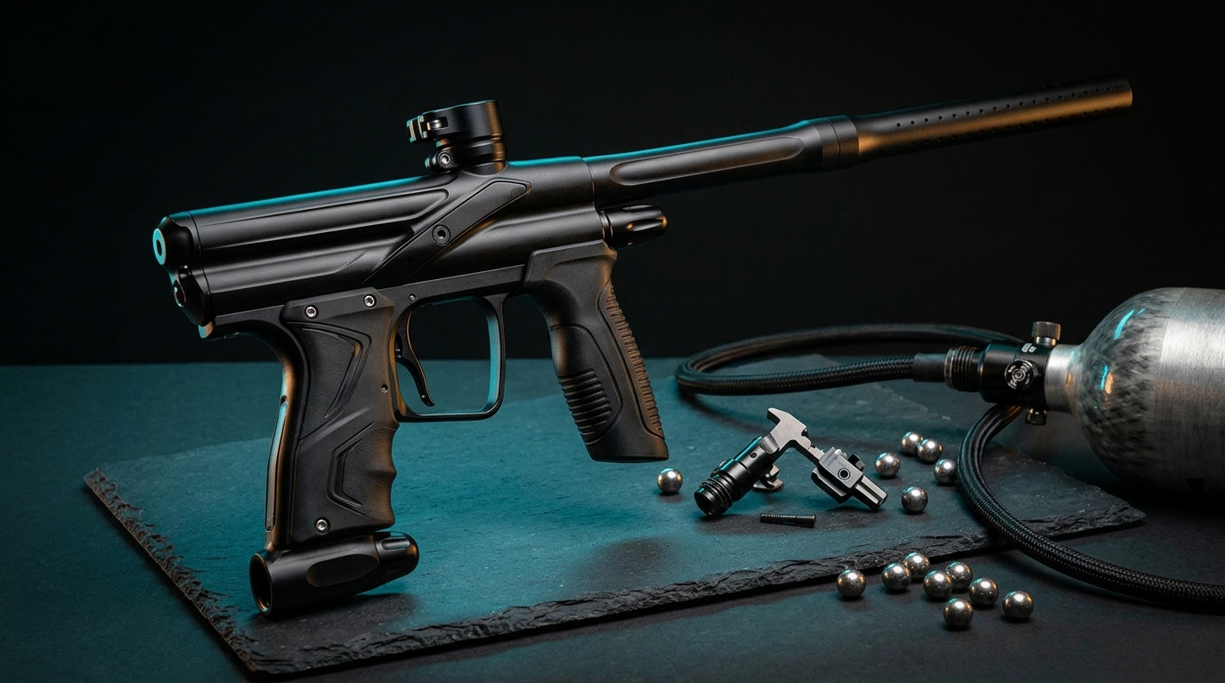 Azodin Kaos 2 mechanical paintball marker in studio test bench review 2026