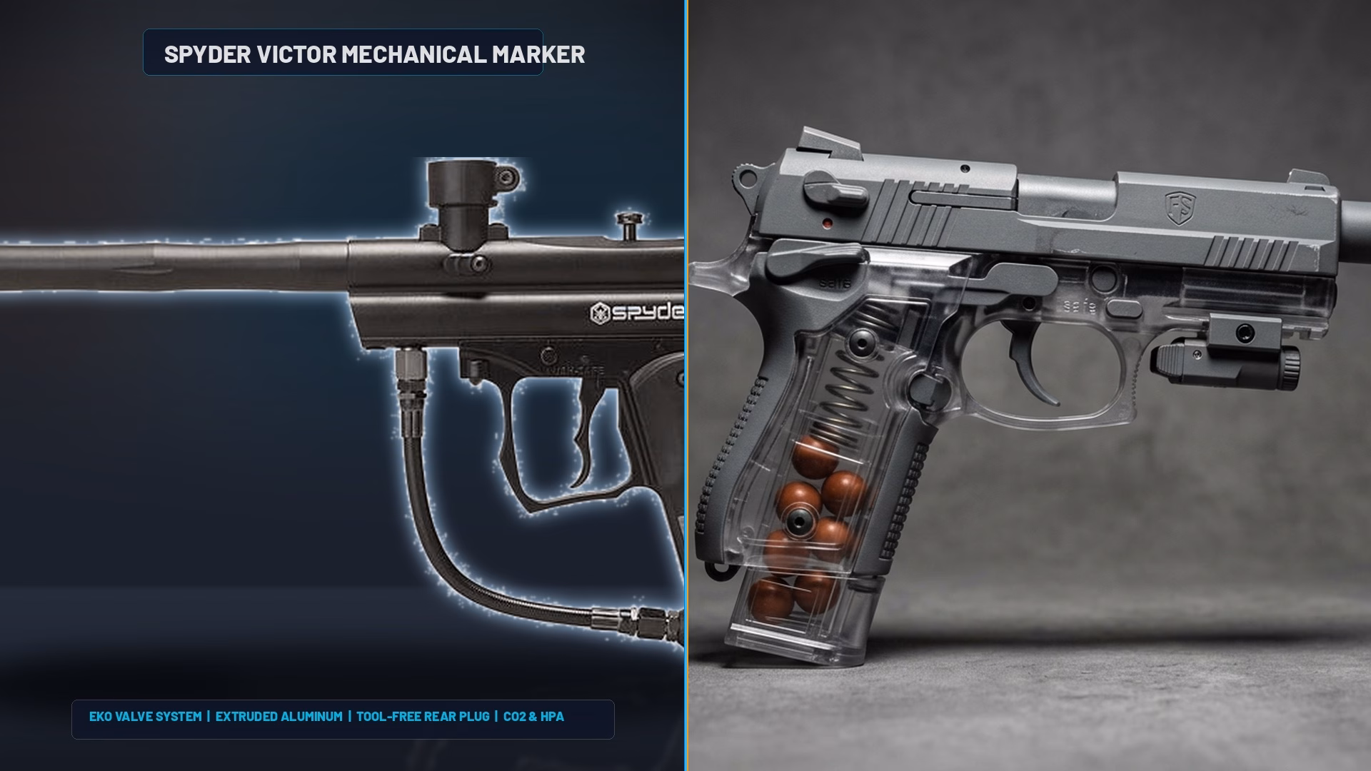 Best paintball guns under 100 dollars side-by-side studio hero comparison