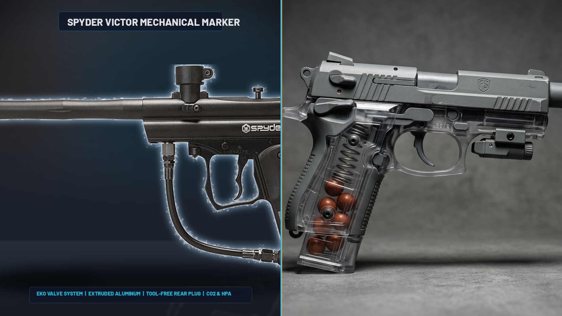 Best paintball guns under 100 dollars side-by-side studio hero comparison