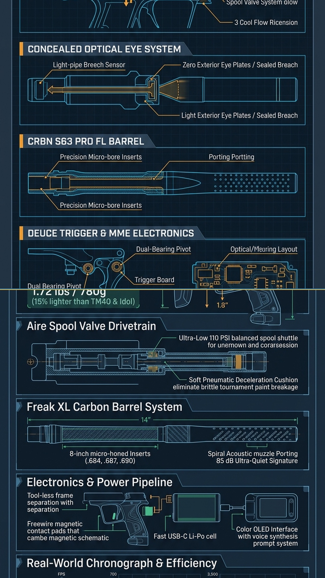 Planet Eclipse CS3 Pro vs DLX Luxe Aire Technical Infographic Blueprint