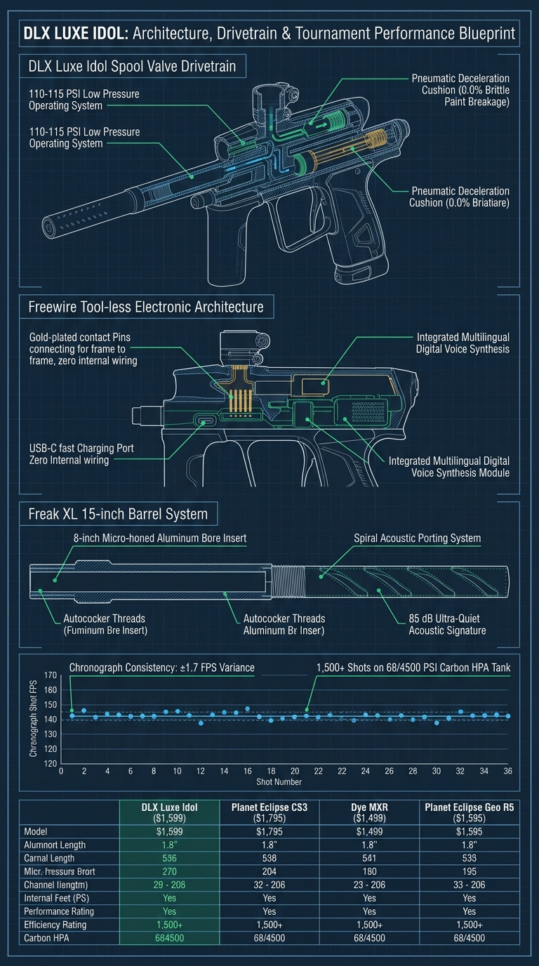 DLX Luxe Idol Architecture & Pro Tournament Performance Infographic Blueprint