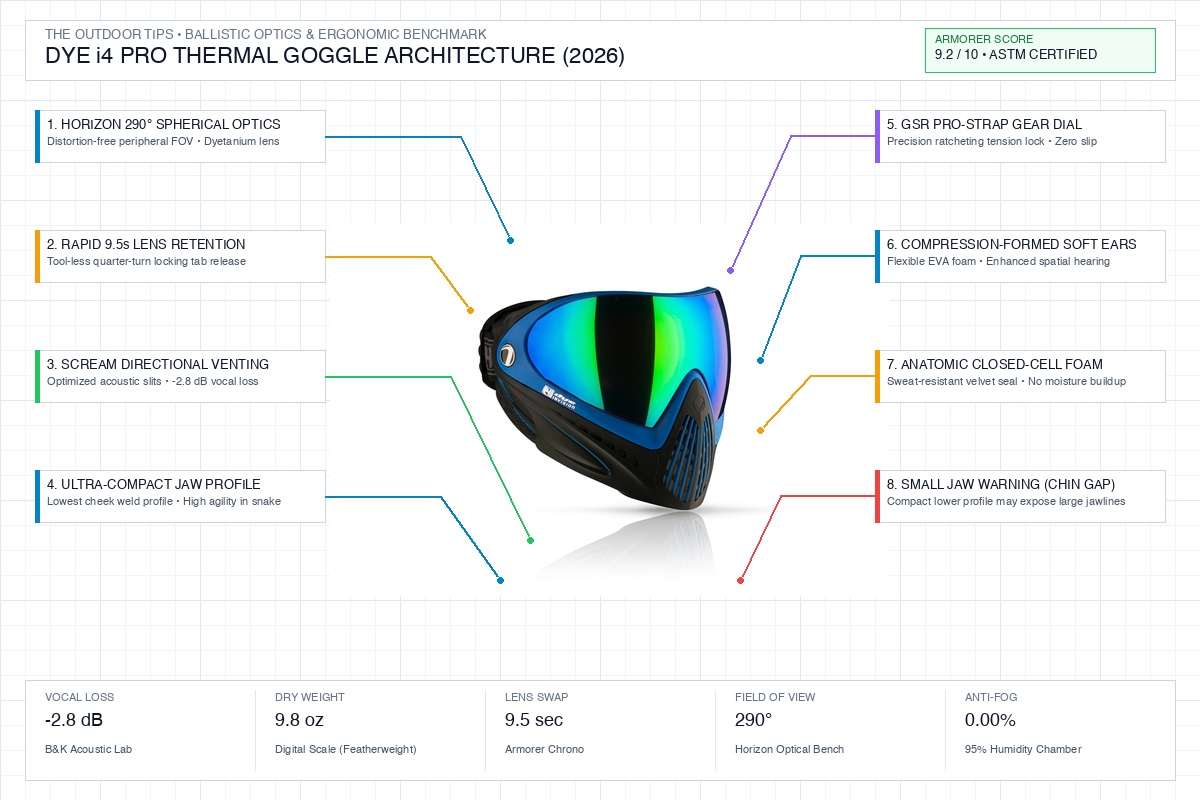 Dye i4 Pro Paintball Mask Component Anatomy Blueprint 2026
