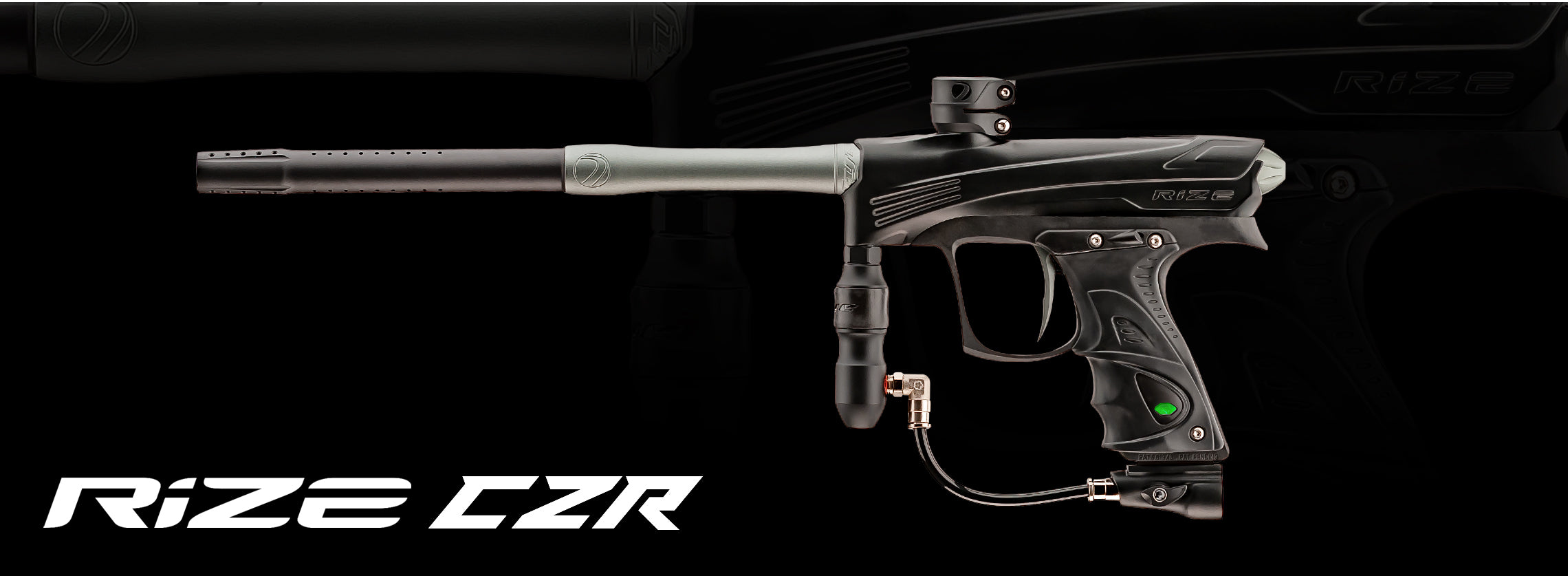 Dye Rize CZR paintball marker series in action on turf