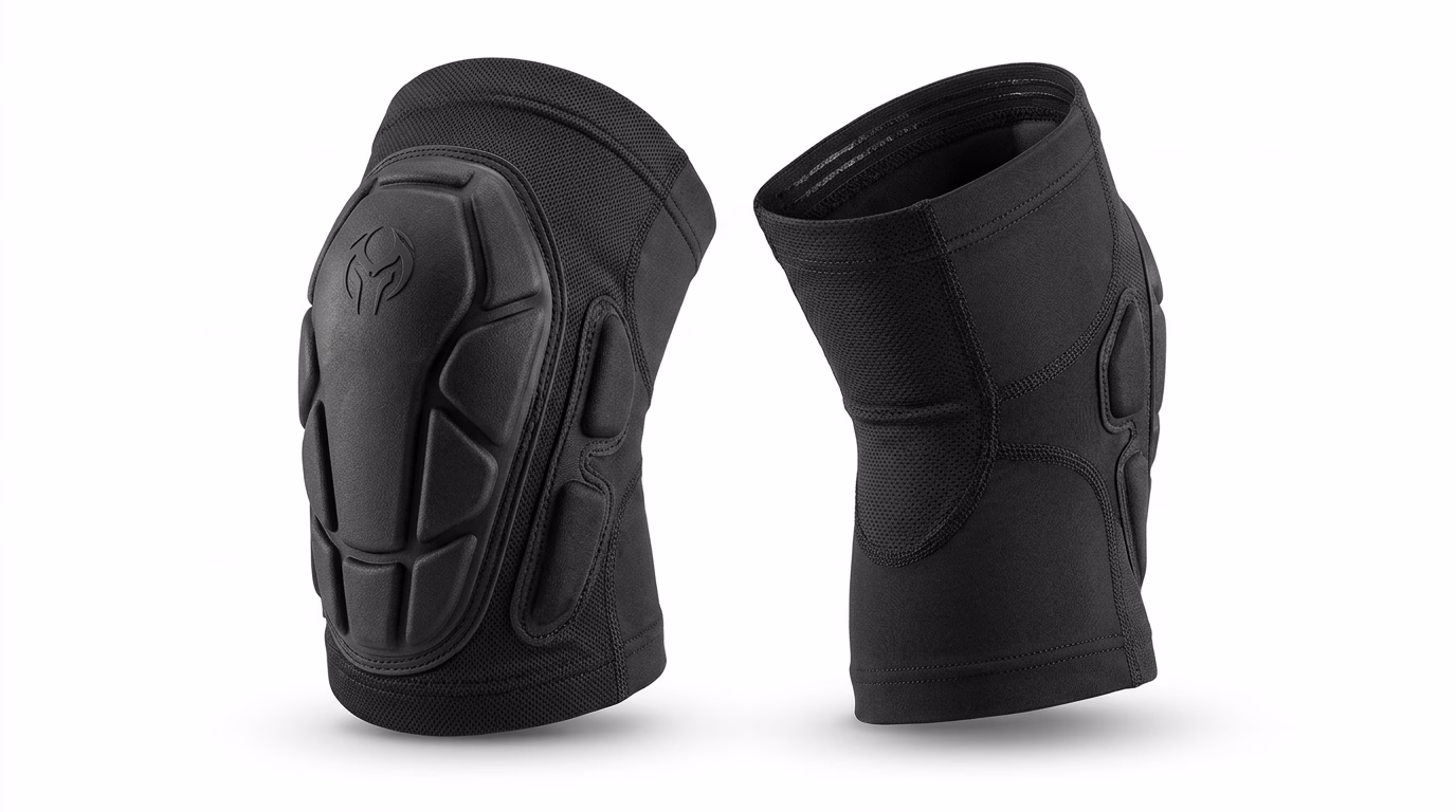 Hydra Fit Black Paintball Knee Pads Studio Photo