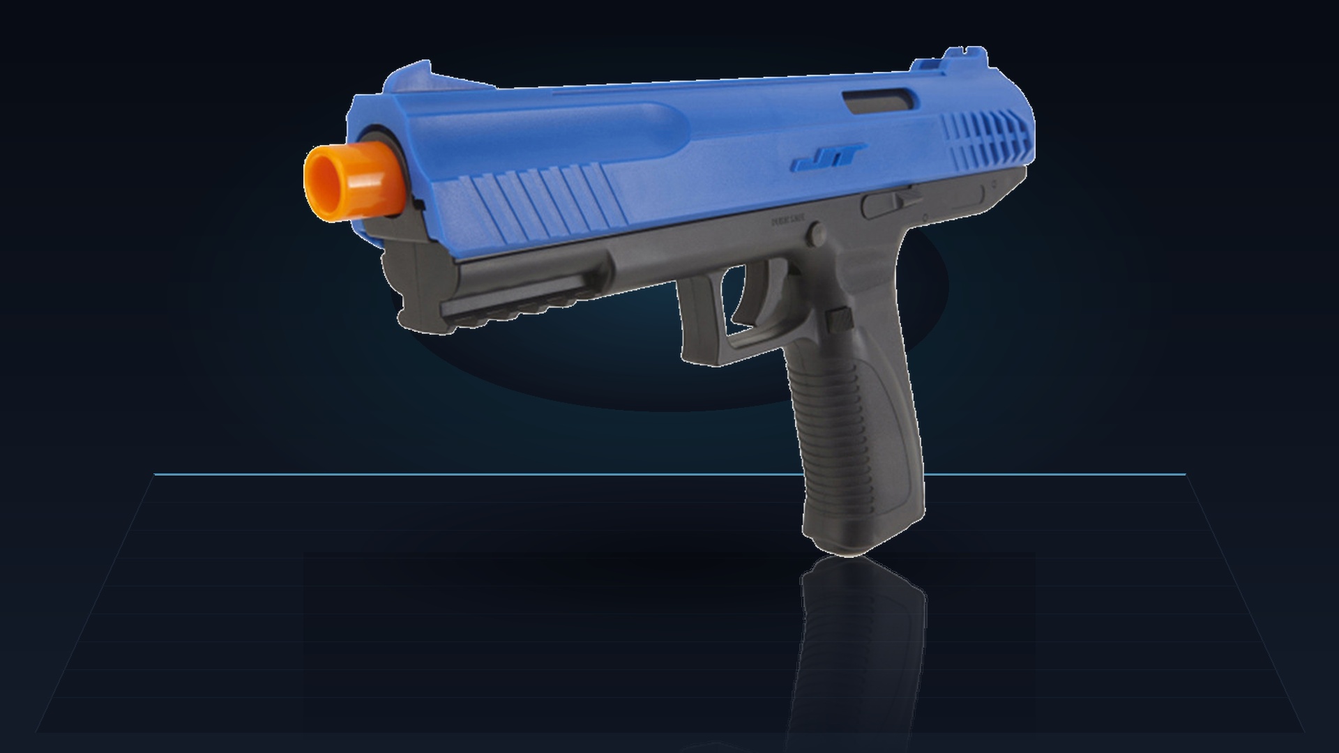JT Splatmaster Z100 Review low impact paintball pistol for kids studio photograph