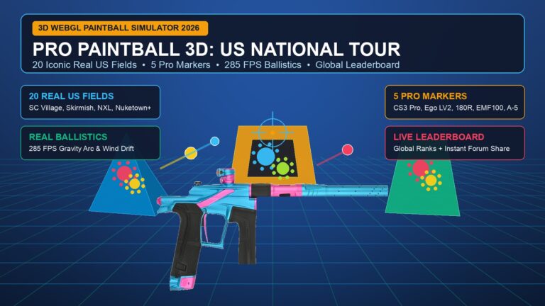 Play Paintball Game Online (3D): 20 Real US Fields & Pro Markers (2026)