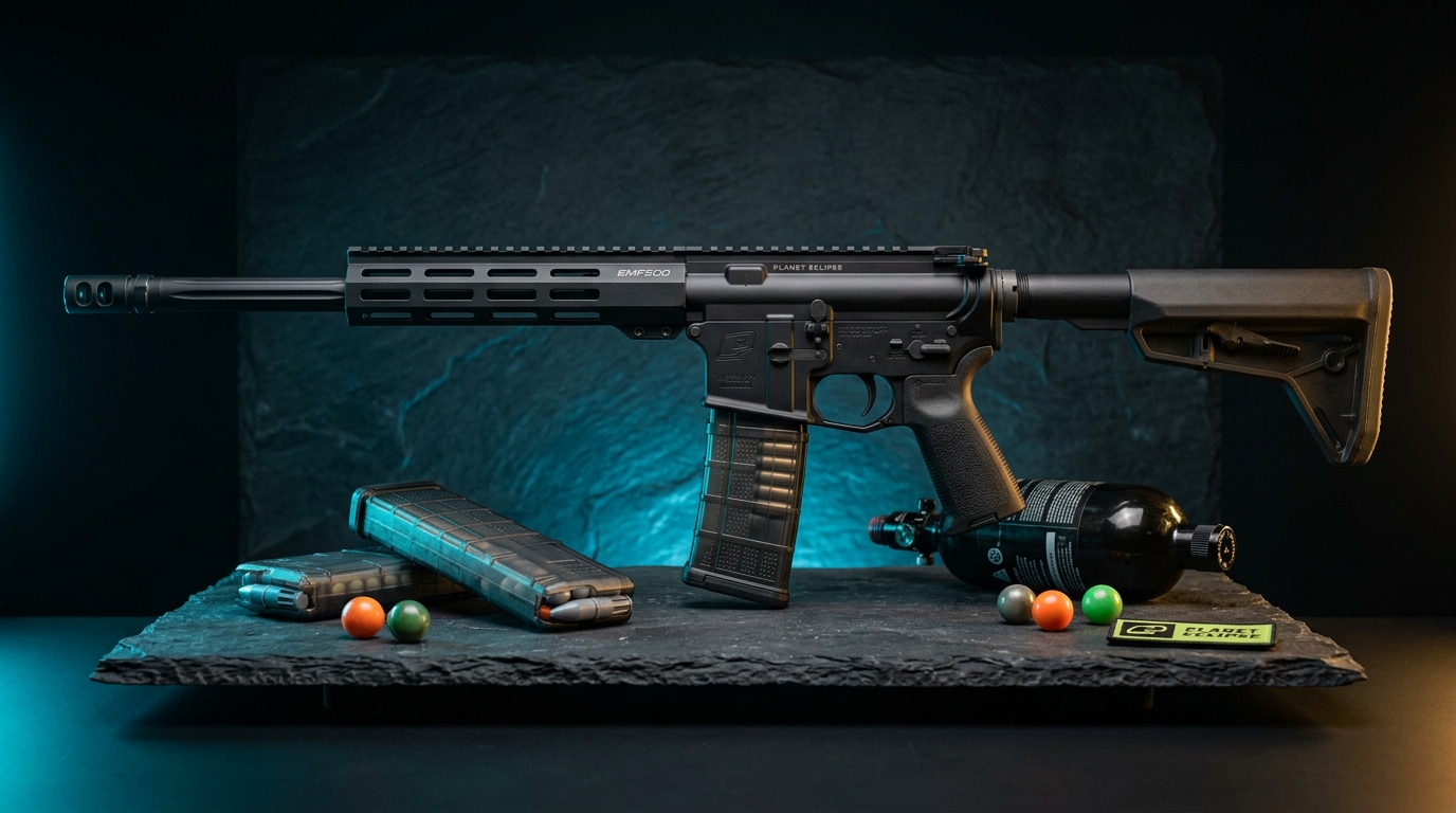 Planet Eclipse EMF200 Tactical Aluminum MagFed Paintball Marker Hero Studio Shot