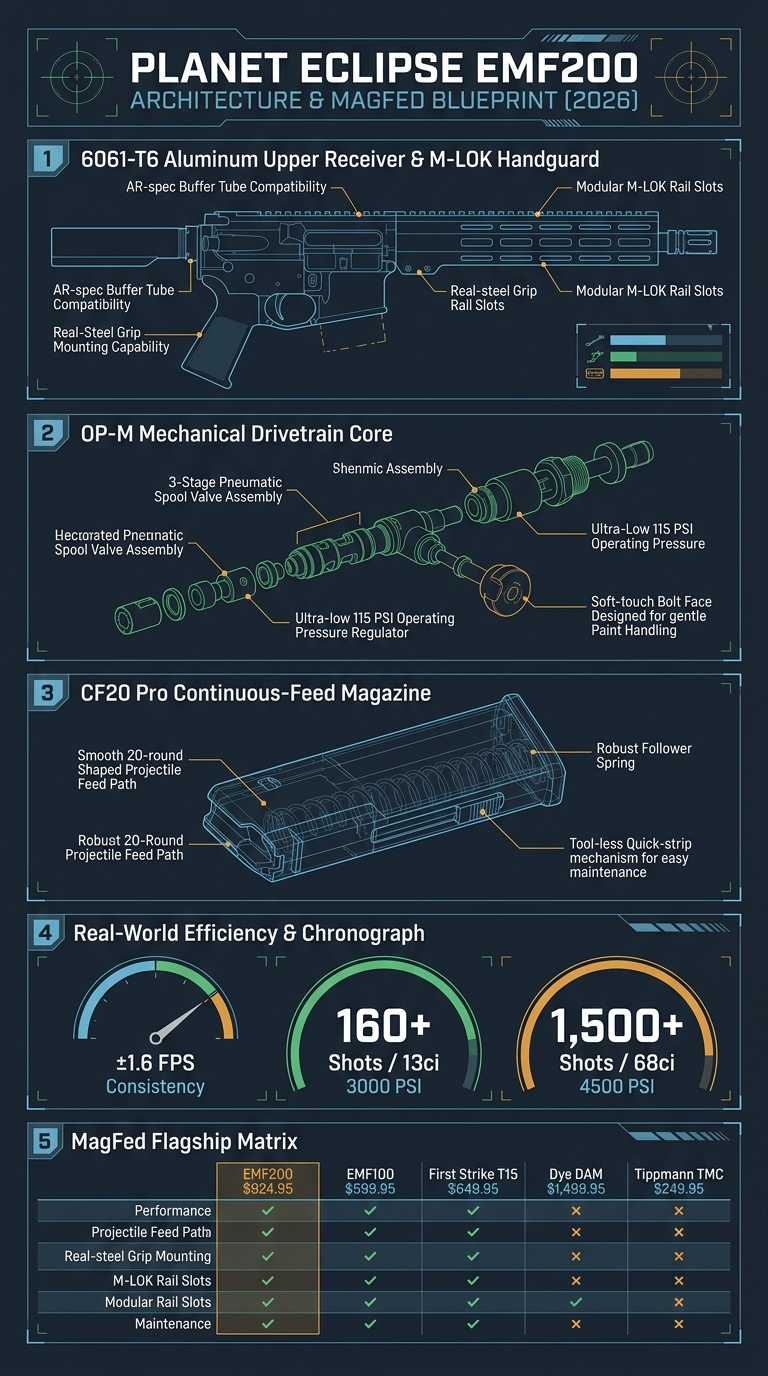 Planet Eclipse EMF200 Architecture & Performance Infographic Blueprint