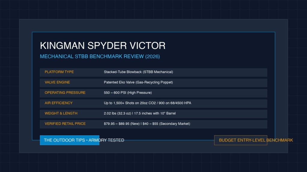 Kingman Spyder Victor mechanical blowback marker studio inspection